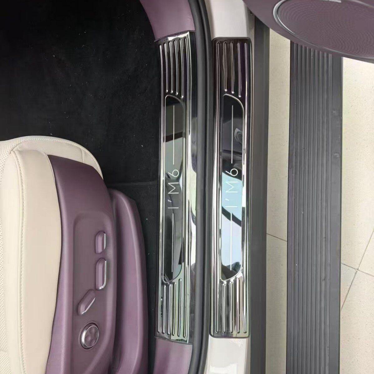 Suitable for 26 models of the AITO M6, special stainless steel welcome pedal modification accessories for door sill strips and rear guards