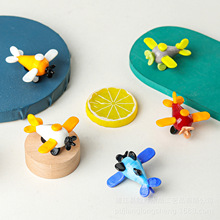 玻璃工艺品琉璃卡通迷你小飞机模型摆件轻奢客厅摆件儿童房装饰品