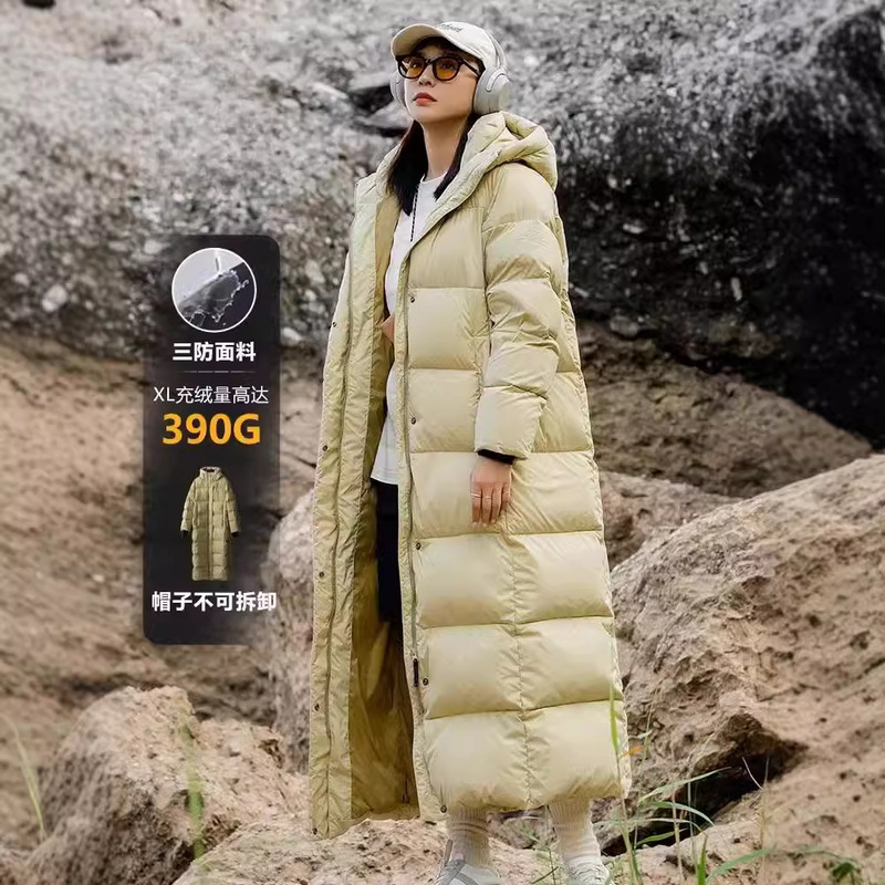 2025 Winter Thickeneded Extra Long Goose down Jacket for Women over the Knee Classy Slim Outdoor Extreme Cold Goose down Jacket Warm Jacket