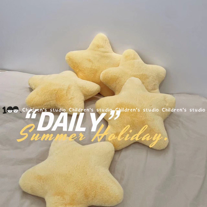 Almohada de estrella pequeña, cojín para sofá, juguete de peluche, bonito almohada súper suave para el almuerzo, cojín, adorno informal, regalo para mujer
