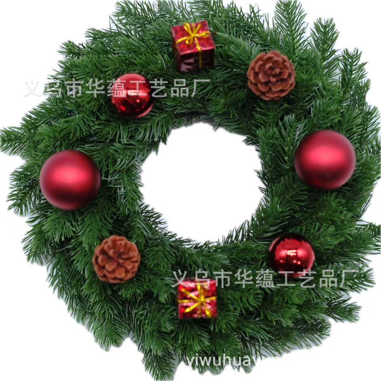 Navidad transfronteriza guirnaldas de navidad árbol de navidad decoraciones de navidad puertas y ventanas armario colgantes de pinos simulación accesorios de bola de navidad