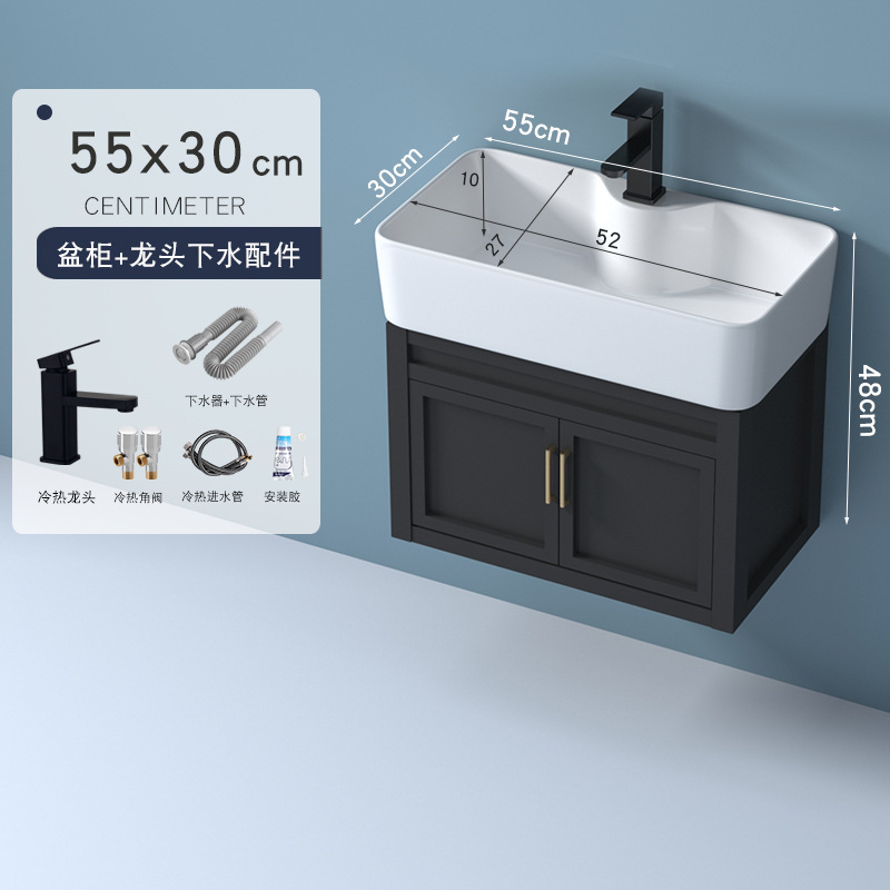 Pequeño espacio de apartamento de aluminio gabinete de baño combinación de baño lavabo del Gabinete lavabo del gabinete del baño lavabo