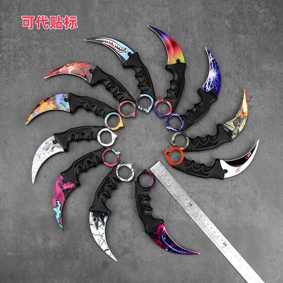 Factory wholesale CSGO game training claw knife Wild Survival Machete multi-functional outdoor hand Sports straight knife