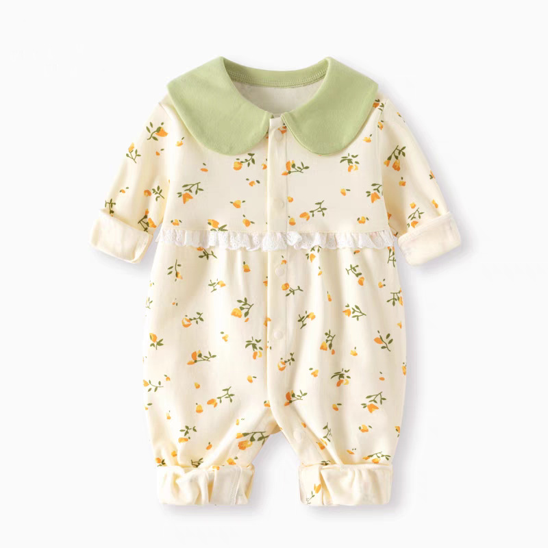 긴 소매 작은 꽃무늬