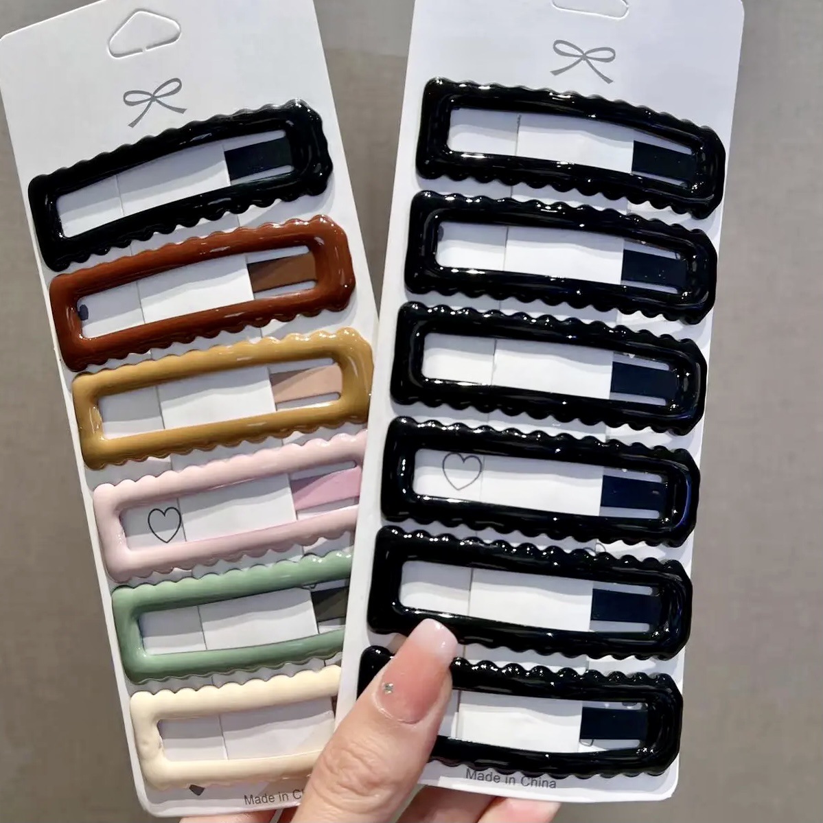 ondas cuadradas bb clip frente lateral frange clip de cabello para mujeres detrás de la cabeza 2025 red brota clip lateral tocado