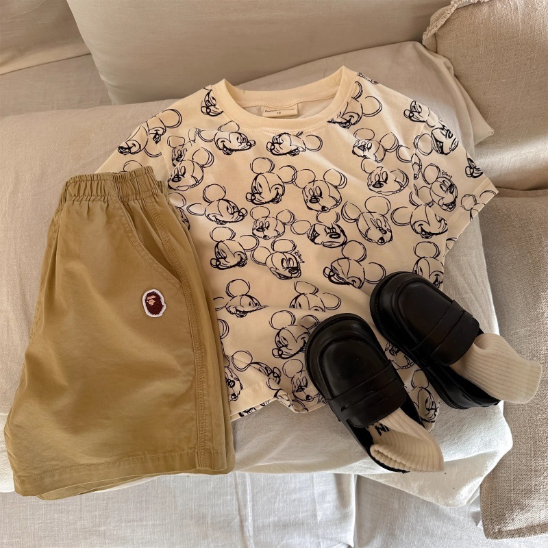 Pantalones cortos de mezclilla para niños 2025 pantalones casuales de cabeza de dibujos animados japoneses para niños y niñas de verano image 5
