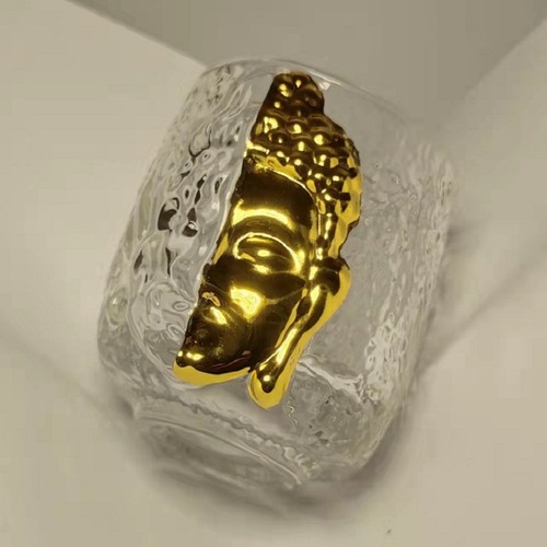 A cup of ice-cold borosilicate glass beaker tea cup owner cup single cup Zen cup crystal tea cup home use