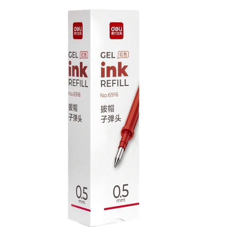 デリ 6916 リフィルオフィス 0.5 ミリメートル黒赤青弾丸ペンゲルペンリフィル文具卸売|undefined
