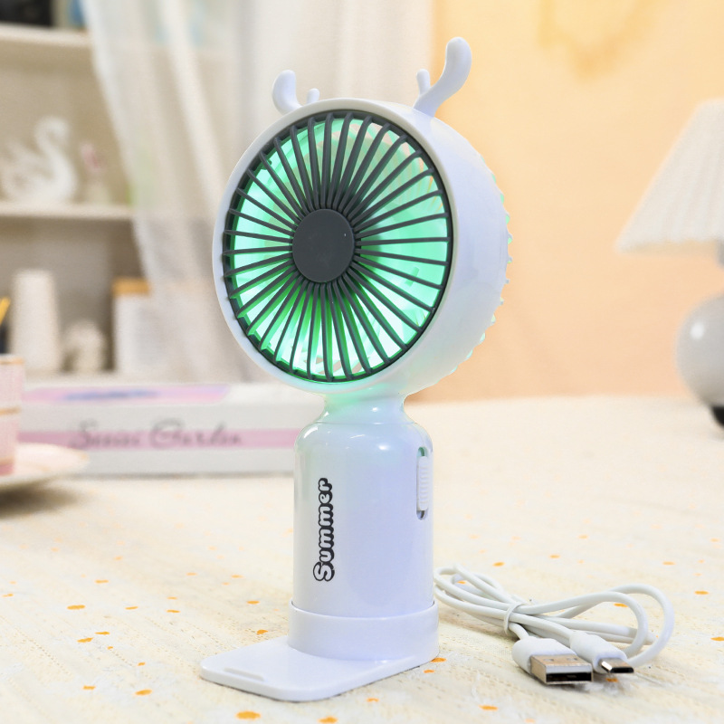 かわいいミニファン充電式ハンドヘルド小型 USB ファンポータブル学生寮ギフトファン誕生日ギフト|undefined