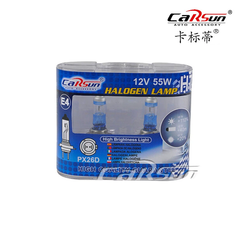 Автомобильные фары осветляют 80% галогенные лампы автомобильные принадлежности H1H3H4H7 фары высокого качества пара галогенных ламп