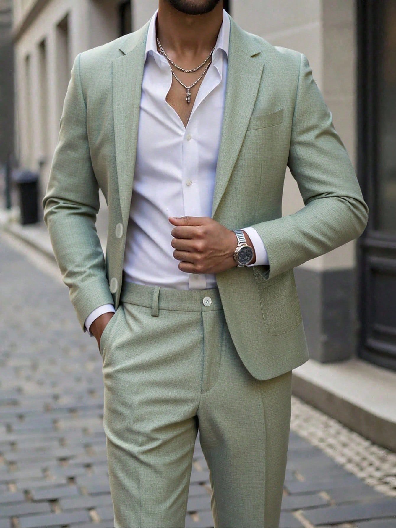 2026 trajes europeos y estadounidenses transfronterizos trajes de hombre trajes de color sólido pantalones de negocios cena de boda negocios 250603