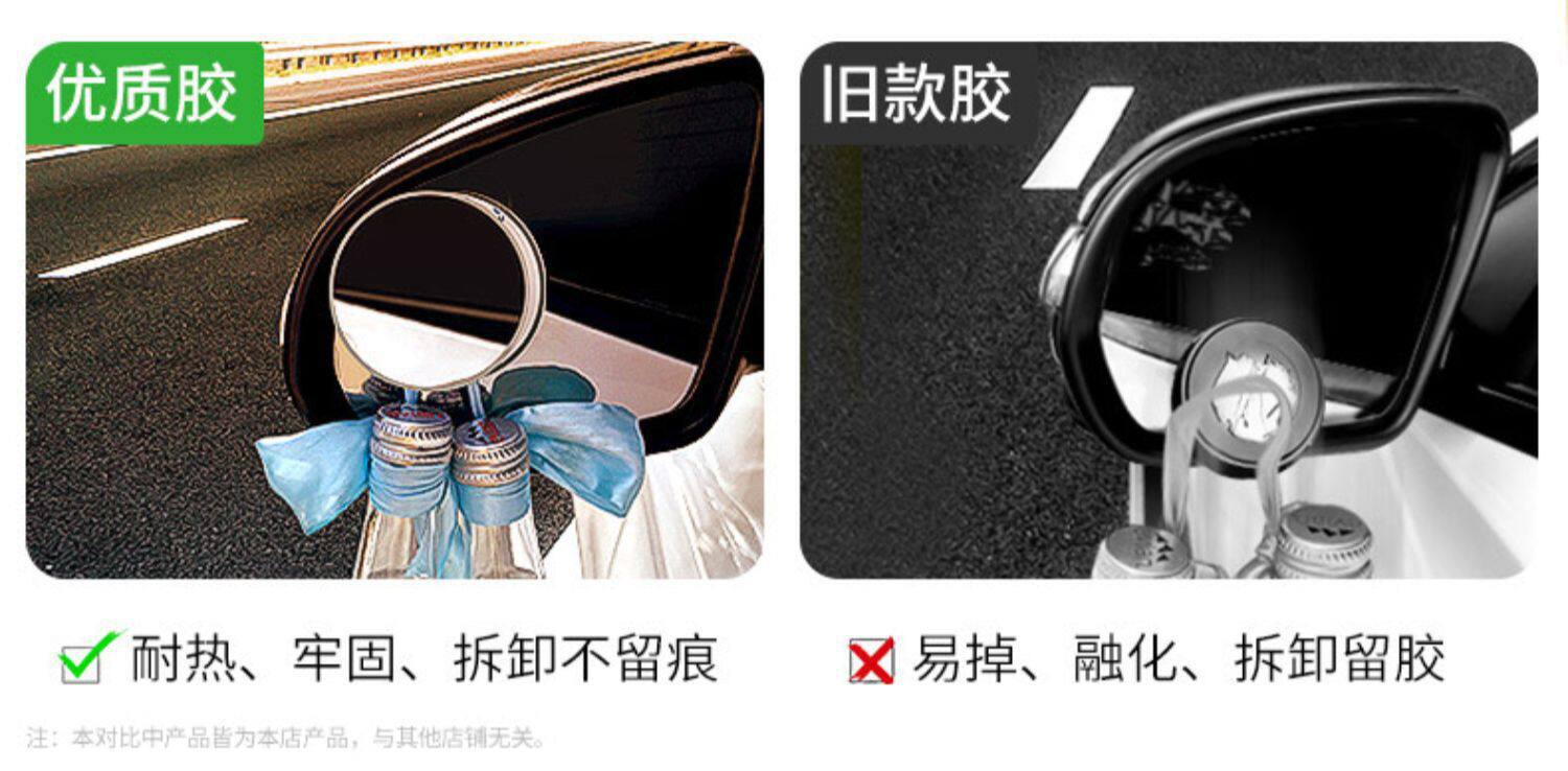 Rearview Mirror Rain-Proof Film, Small Round Mirror, Reversing Mirror, Ultra-Clear Car Auxiliary Mirror, 360-Degree Reflective Mirror, Rearview Mirror