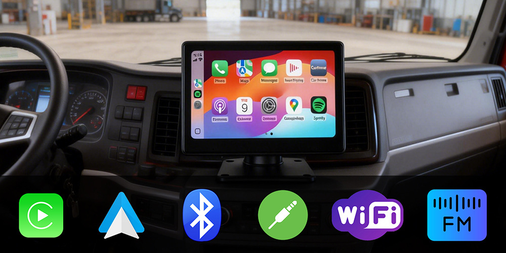 10inch Bsd Truck Four-Way Monitoring Passenger Car Engineering Vehicle Multi-Channel Recorder Carplay Reversing Image Mp5