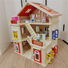 Toy, hut from natural wood, family villa for princess, constructor, doll house, DIY house, Birthday gift