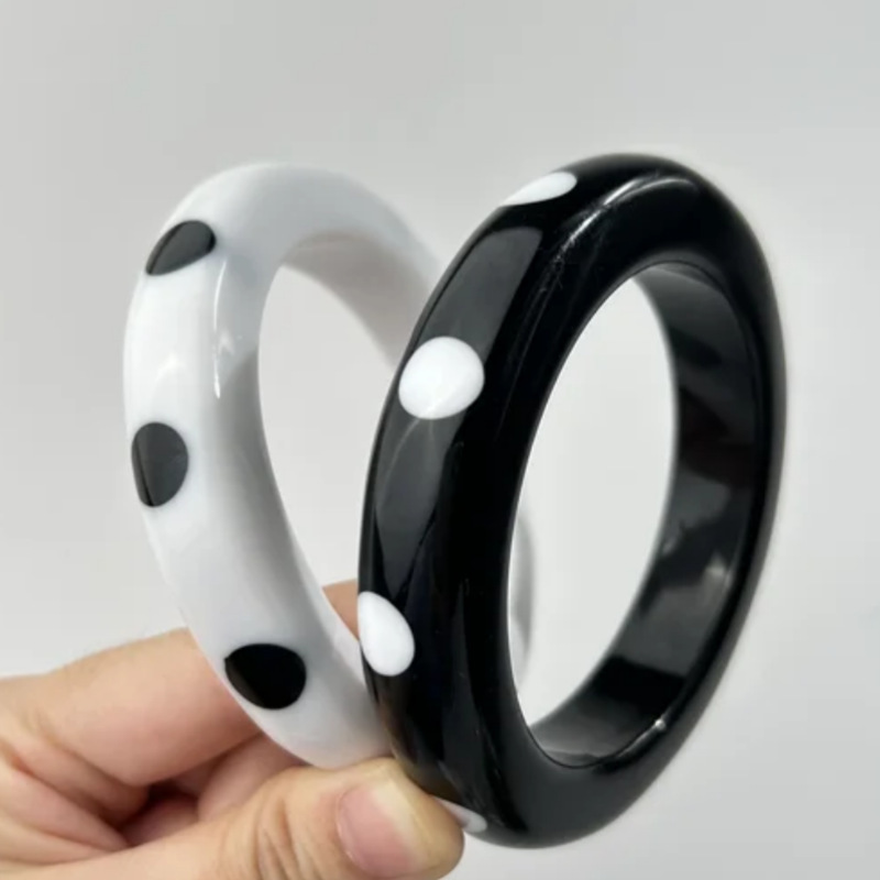 New Japanese and Korean Style Colorful Fashion Geometric Polka Dot Star Resin Bracelet Versatile Personality Y2K Women's Jewelry