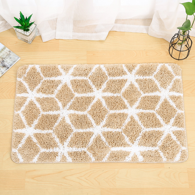 Alfombra de piso de baño transfronteriza Puerta de baño absorbente alfombra antideslizante alfombra doméstica alfombra de poliéster en stock