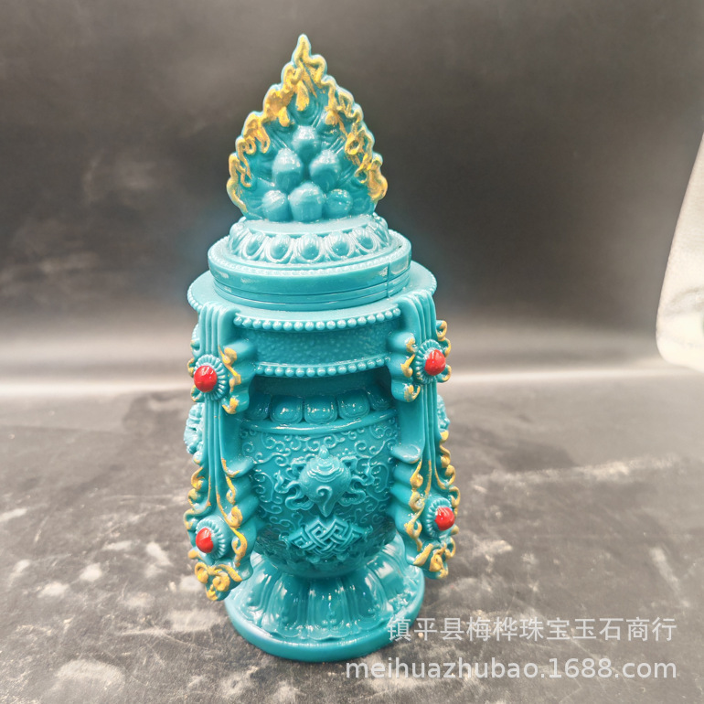 Wholesale Optimized Green Pine Necklace Bracelet Set for the Elderly Sakyamuni Landscape Plate Ornaments Live Broadcast List Supply