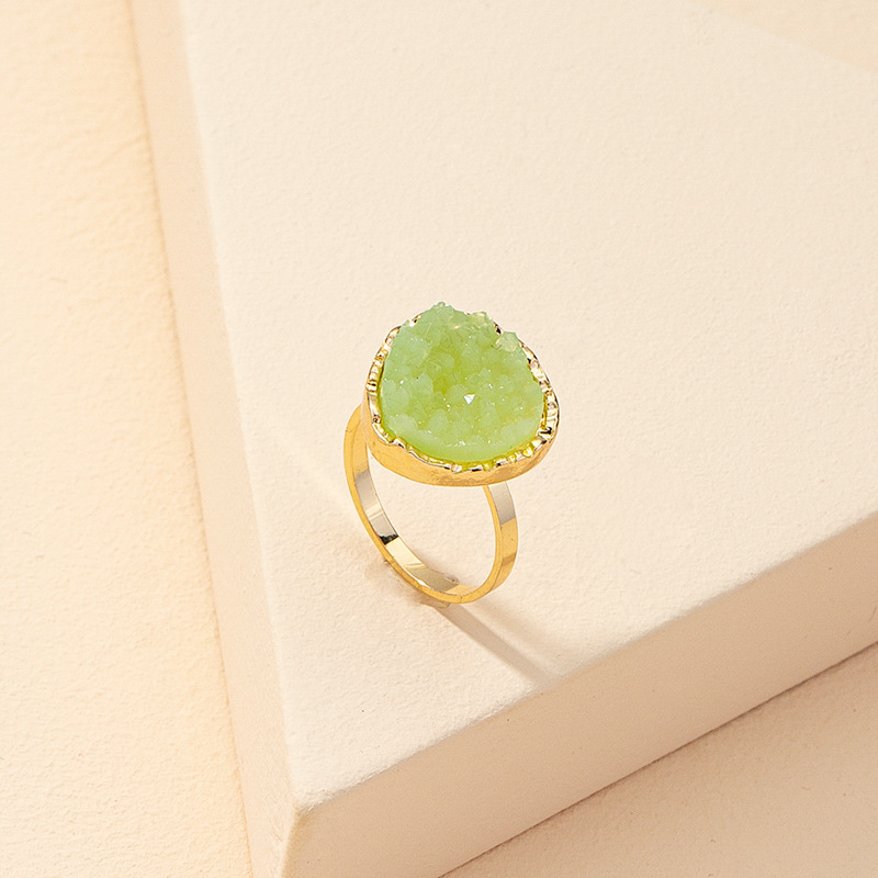 Fashion Simple Crystal Bud Ring display picture 2