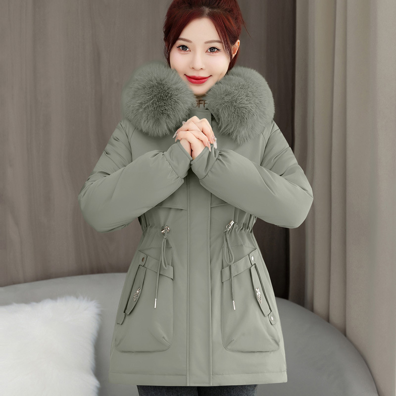 Comercio exterior adición de invierno 2025 nuevo estilo de superando la ropa de algodón de mujer versión corta de la chaqueta de algodón suelta image 9