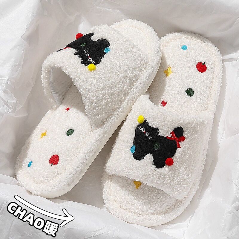 Cute Linen Slippers for Women Spring and Autum 2025 New Indoor Home Anti-Slip and Deodorant Floor Wool Slippers for Women