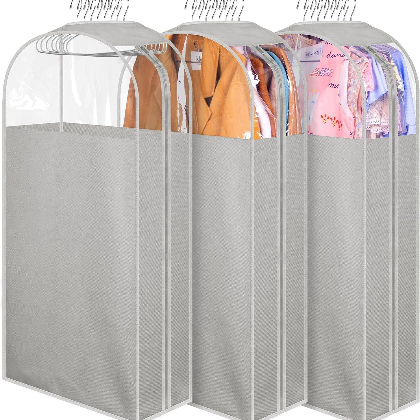 Новый чехол для костюма большого размера, стерео пылезащитный чехол с высокими бортами, большое прозрачное окно, многокомпонентная стерео сумка для одежды.