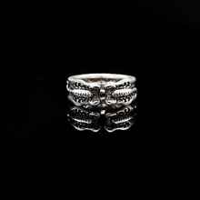 千叶复古925泰银原创设计手工潮男个性黑暗异形风天蝎开口戒指