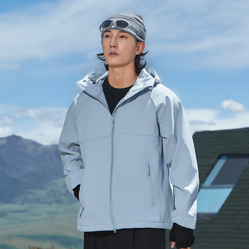 定制加绒软壳衣男女2025新款春秋冲锋衣防风防水户外登山情侣外套|undefined