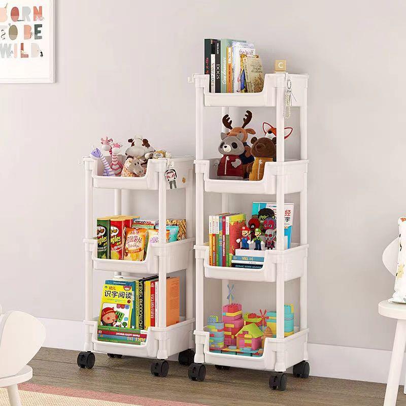 Removable Bookshelf Storage Rack Children's Toy Storage Rack Storage Cart Desktop Simple Bookcase Floor Living Room