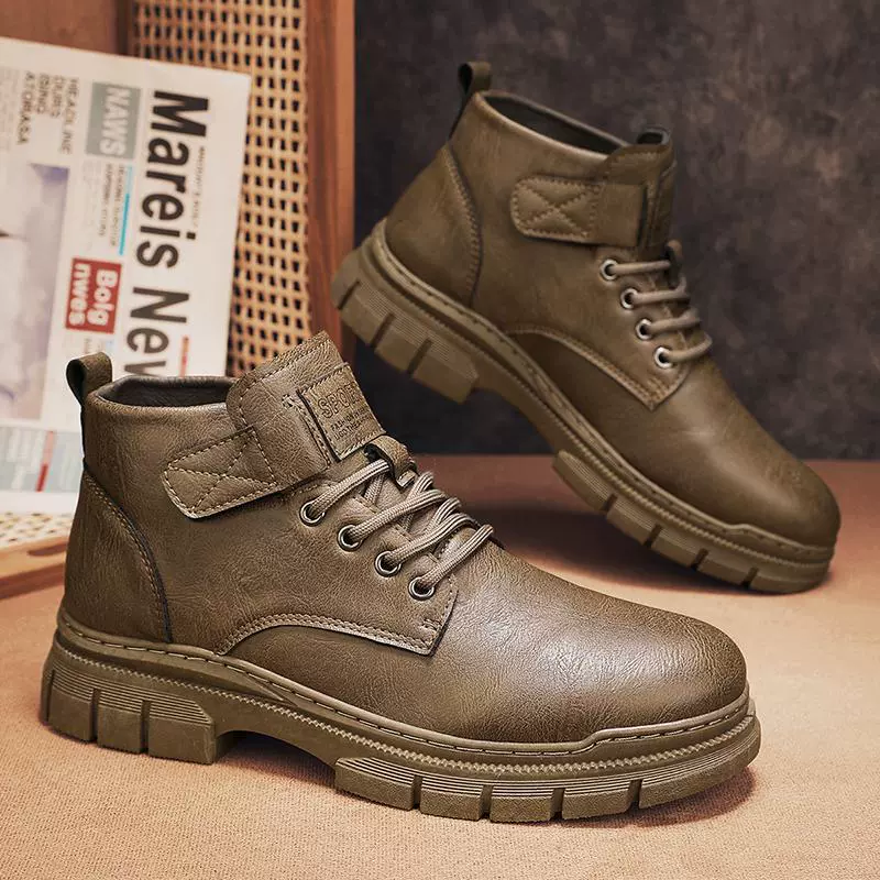 Демисезонные высокие ботинки (Martens) 39–44, повседневные, черные и коричневые