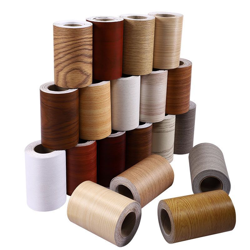 Marcos de madera bordes pegatinas decorativas tiras autoadhesivas líneas de base dañadas reparación de puertas de madera agujeros para cubrir la fealdad Weidong