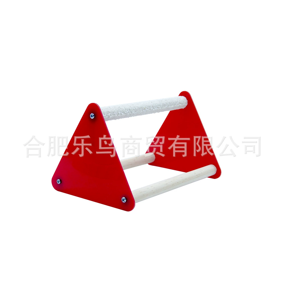 Попугай игрушка домашнее животное курица игрушка птица поставляет акриловую треугольную подставку матовая подставка стойка матовая подставка палка