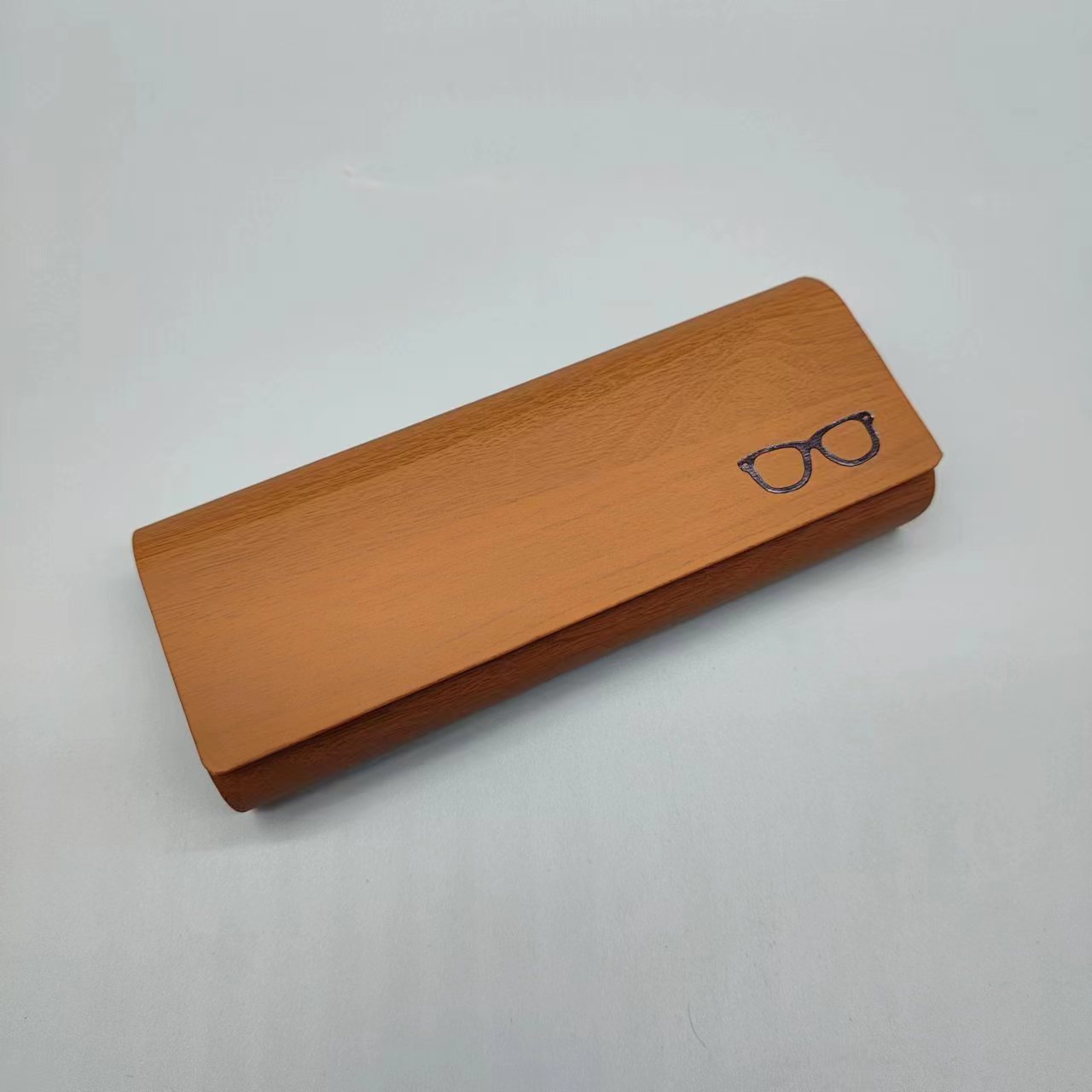 Caja de gafas de miopía PU cuero manual flip caja de gafas de absorción óptica de gafas de estudiantes caja de almacenamiento para proteger los ojos