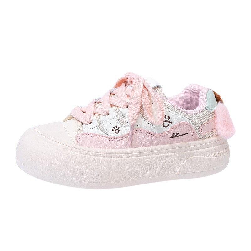 Retirada con calentamiento de lana, zapatos de invierno nuevos zapatos de mujer, zapatos de algodón bajos, zapatos de estilo de perro lindos, zapatos de estudiante