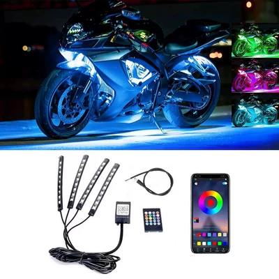 Motorcycle headlights, headlights Decorative Light Music Rhythm Light