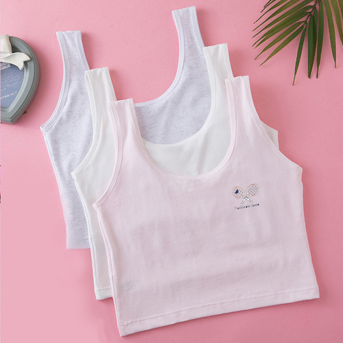 [Second hair] Girls' development period underwear, students' pure cotton underwear, primary school, junior high school, older children and girls' vests