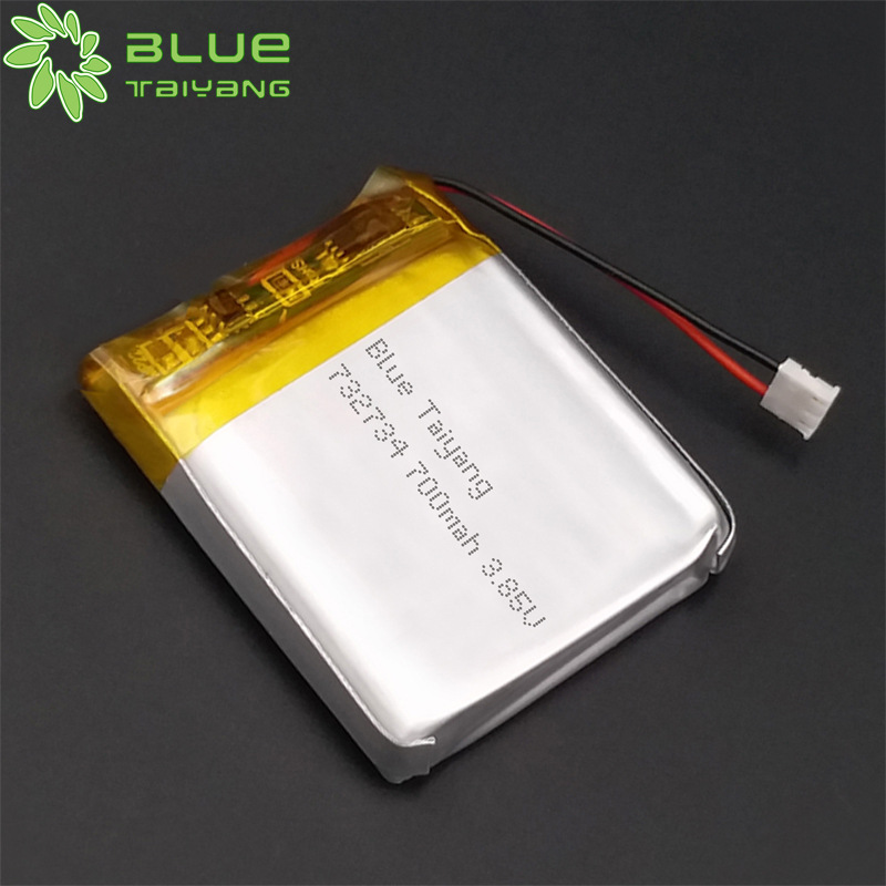 LP732734高电压聚合物锂电池700mah通信器材手持设备3.85V连接器