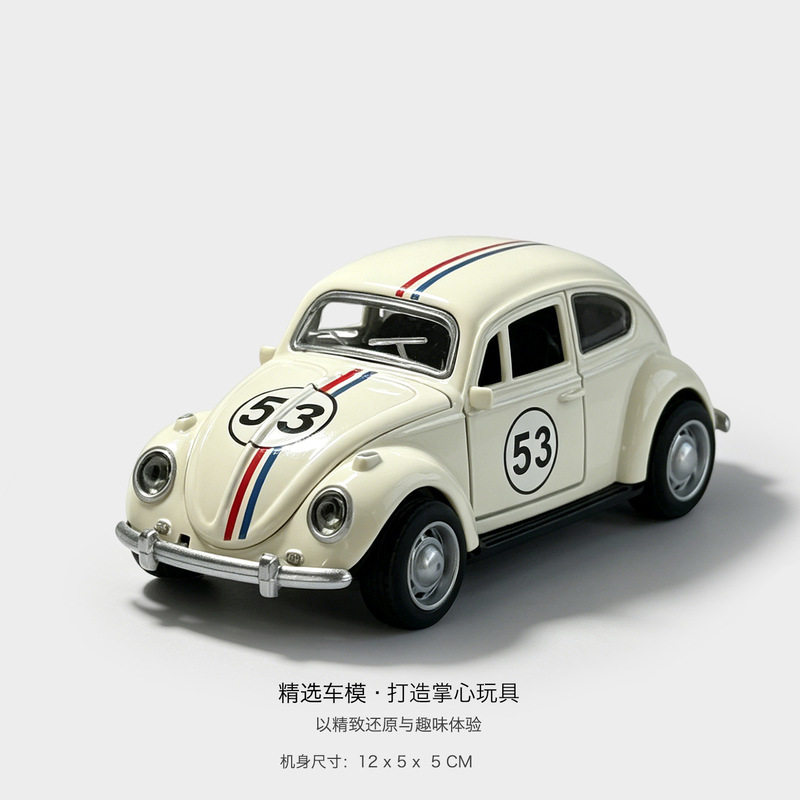Alloy Retro Classic Car Collectible Model Ornament Metal Off-Road Vehicle Pull-Back Toy Car for Children Boys New