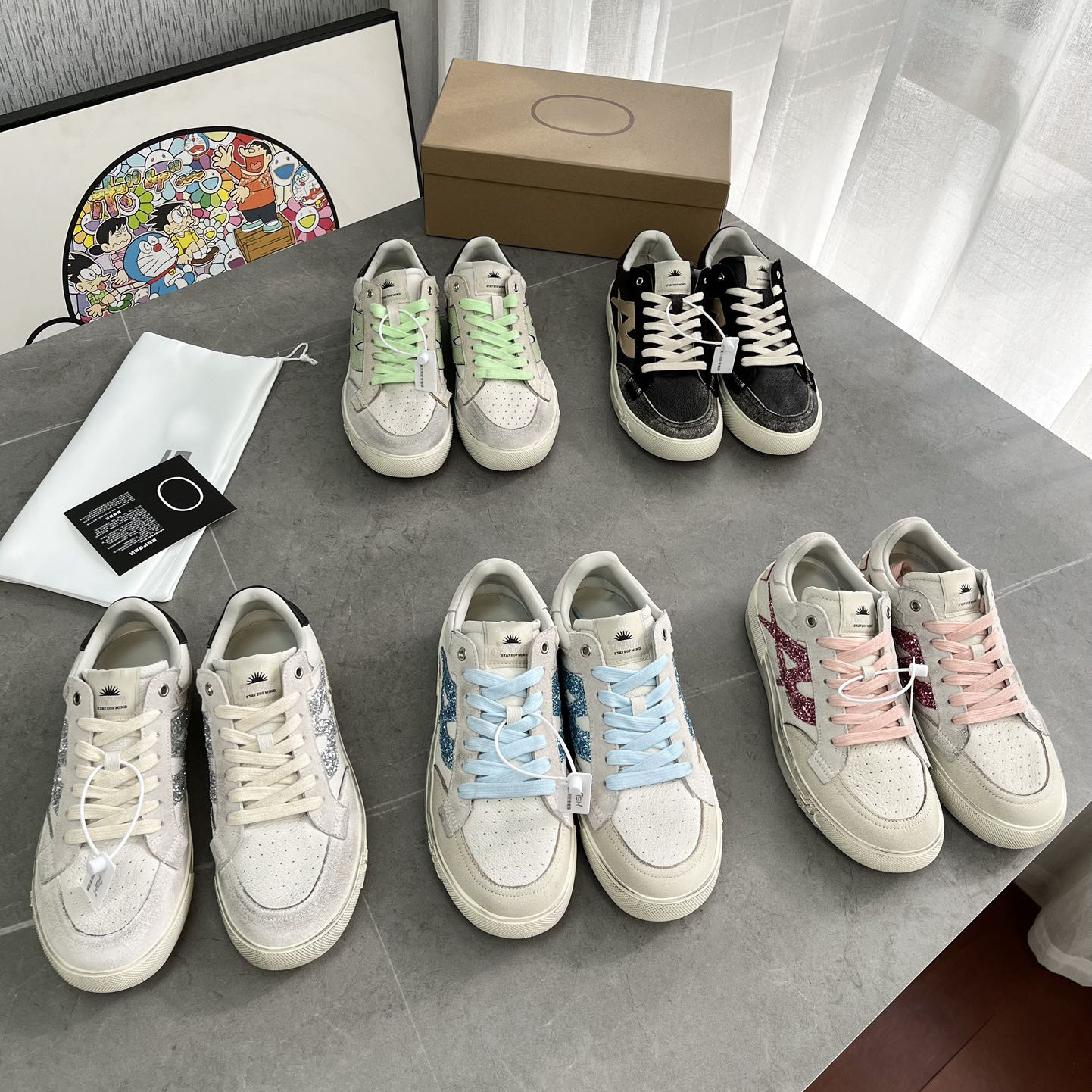 新款日常休闲脏脏鞋圆头平底系带柔软舒适甜美减龄做旧小白鞋女春