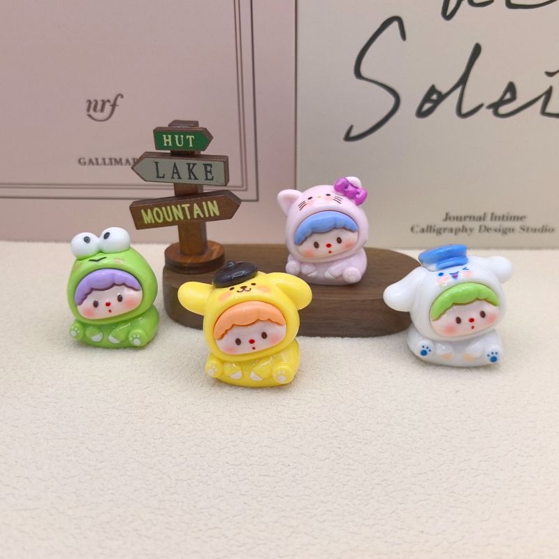 ソリッドカラーの曲がったサンリオ樹脂装飾品 DIY ジュエリーペアブラインドバッグかわいいデスクトップ車のトレンディなおもちゃかわいい|undefined