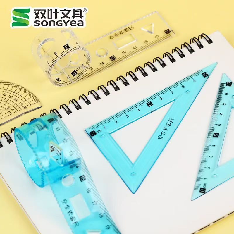 漫画定規 4 点セット学生 20 センチメートルソフトストレート定規セット小学生かわいい学用品文具卸売|undefined