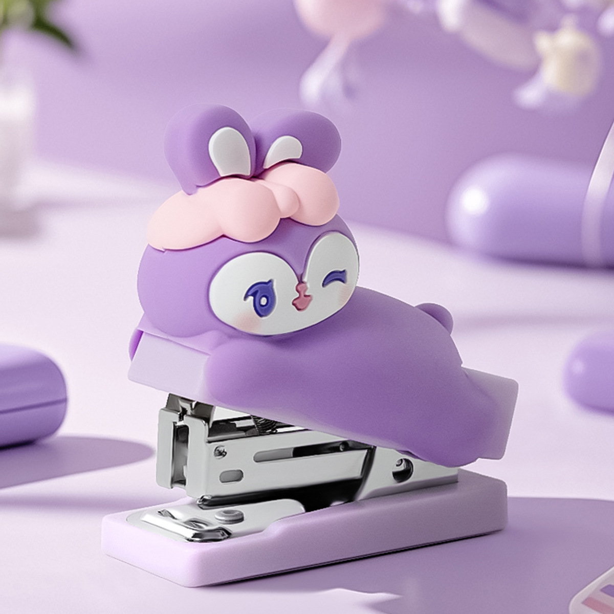 보라색 별 토끼 인형 스테이플러 [가격은 1 세트입니다]