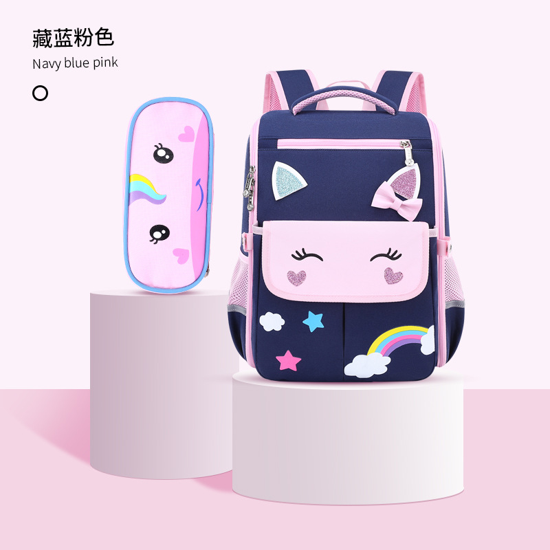 Nuevas mochilas para niños y niñas, estudiantes de primaria de grado 1 - 3 - 6 para reducir la carga de la mochila de hombro para niños de 6 - 9 - 12 años de edad, bolsas ligeras