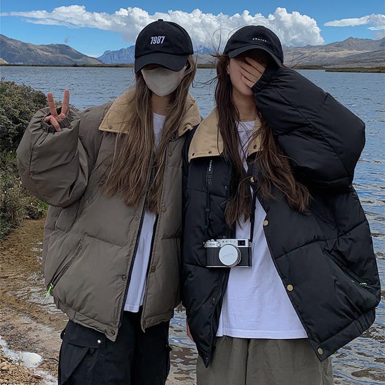 Ropa de algodón para mujeres 2024 invierno nuevo estilo coreano plumón ropa de algodón corto cuello grueso ropa de pan de estudiantes abrigo de moda image 3