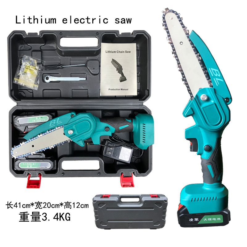 无刷充电式锂电锯园林伐木修枝剪电动锯 锂电电链锯 迷你电锯