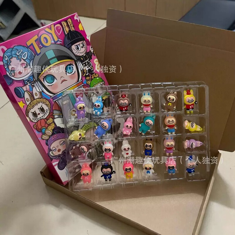 国境を越えた人気のバブルラブブブラインドボックスフィギュアトレンディな装飾品 24 個ホールホリデーギフト|undefined