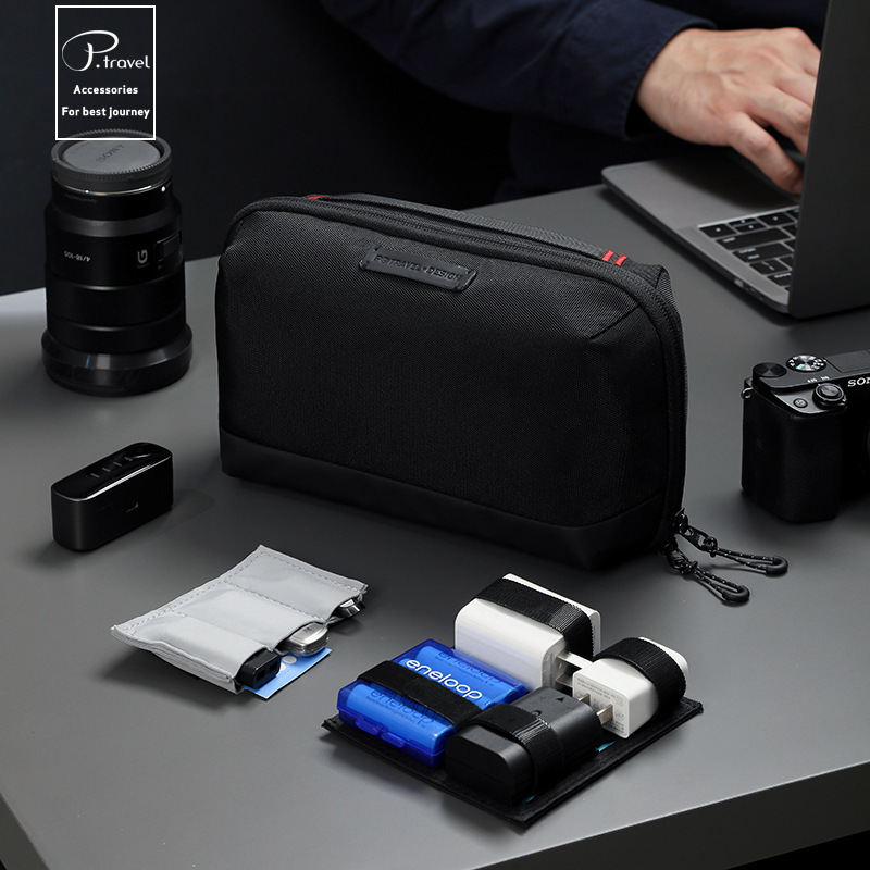 Source factory headset digital bag electronic finishing storage bag anti-collision charging treasure data cable storage box nylon