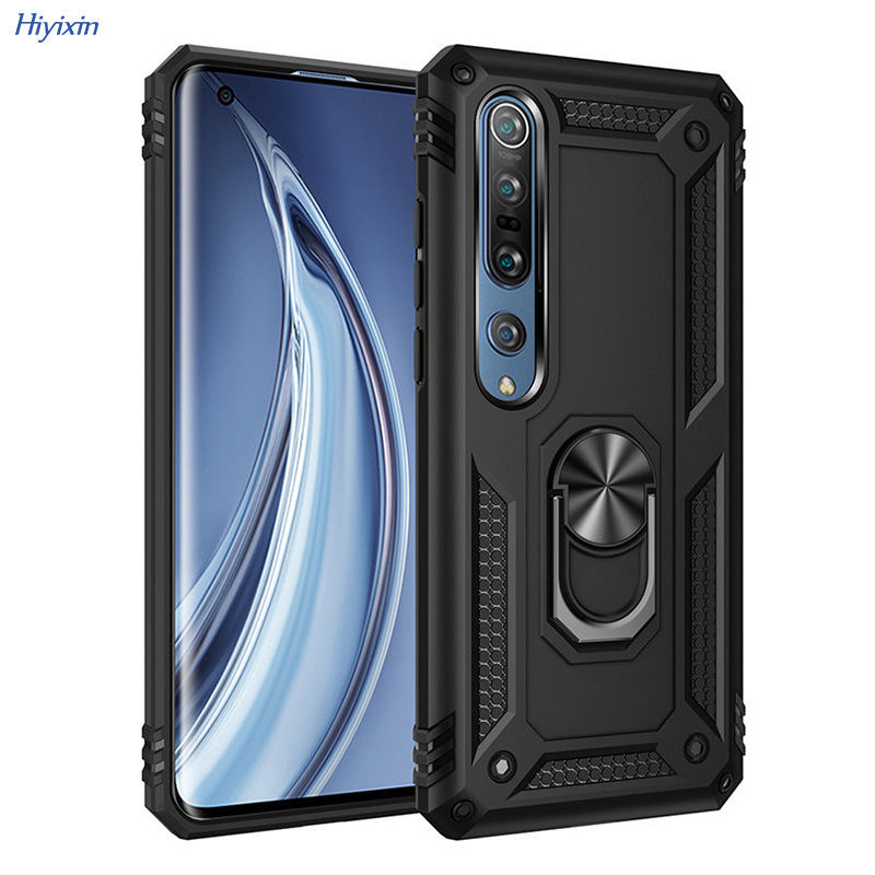 Applicable to Xiaomi 10Pro Army anti-fall phone case Red Mi Note9S pro car ring mobile phone protective case