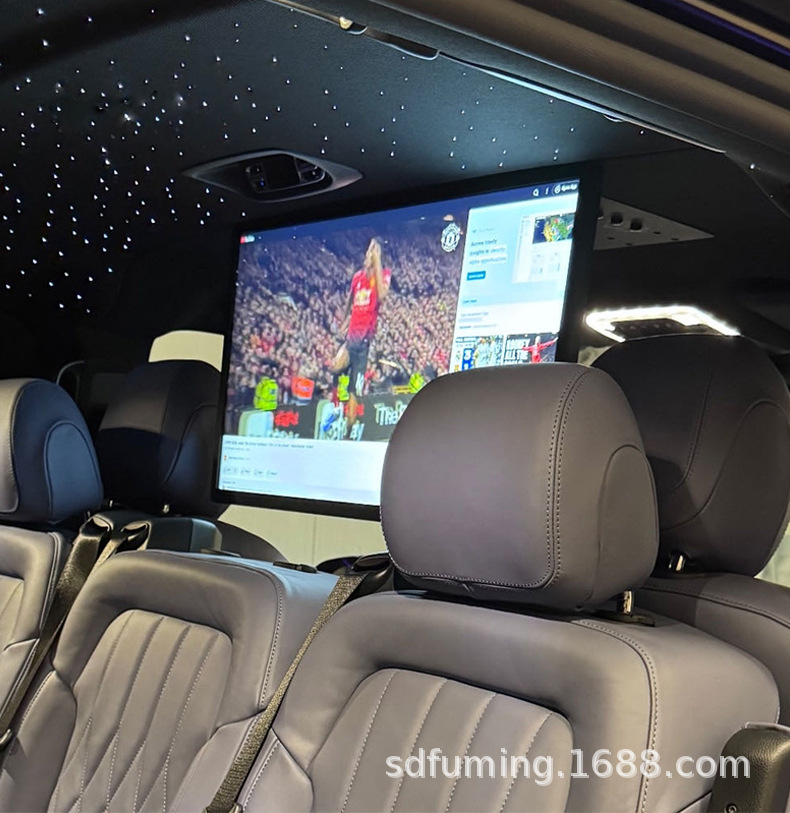 Suitable for business vehicles 27inch Manual folding TV business vehicle rear entertainment screen high-definition car display