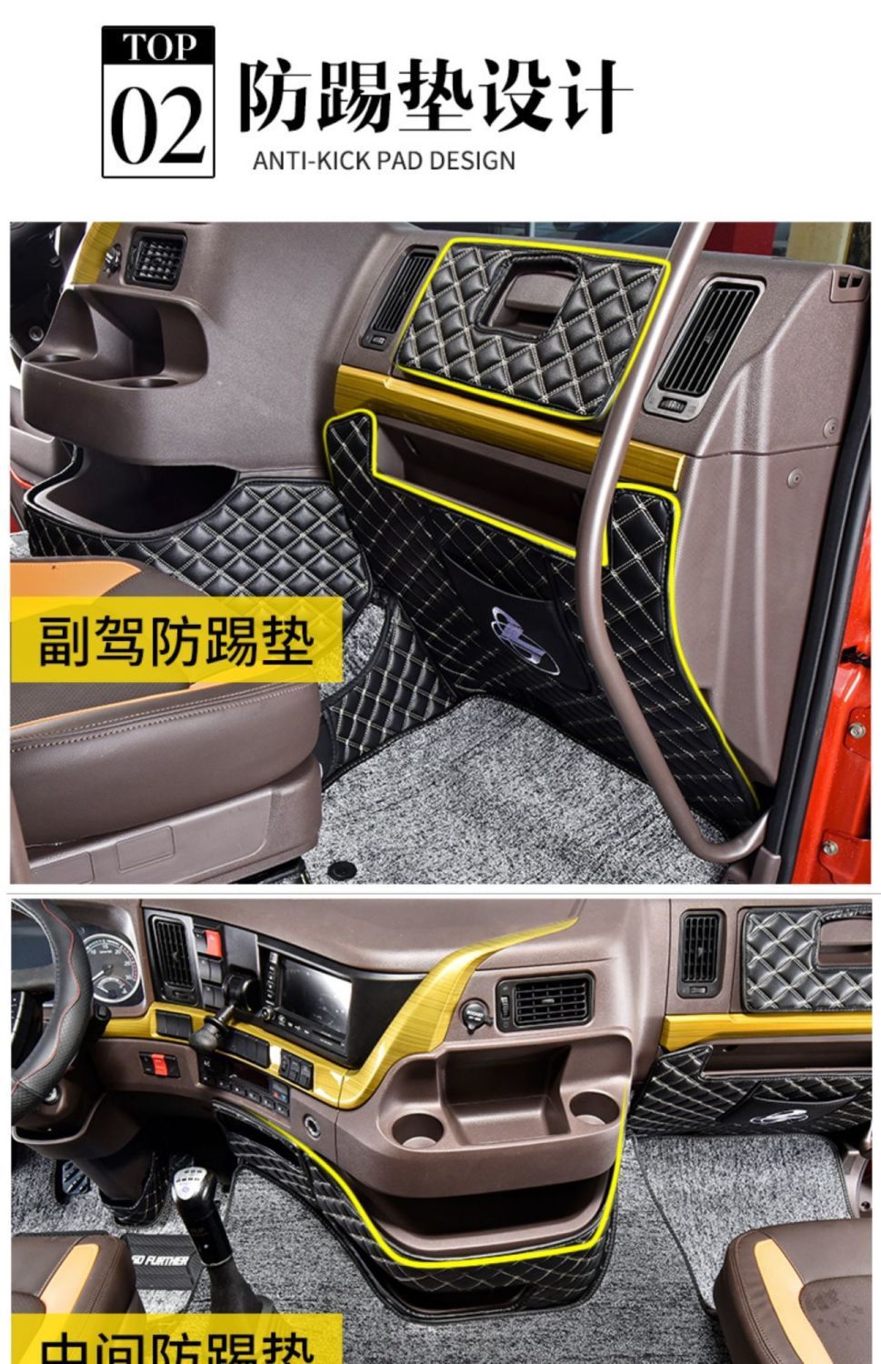 Suitable for Dongfeng Liuzhou Chiling H7/H5/M3 Floor Mats Surrounding the Interior Decoration of Large Trucks and Automotive Supplies