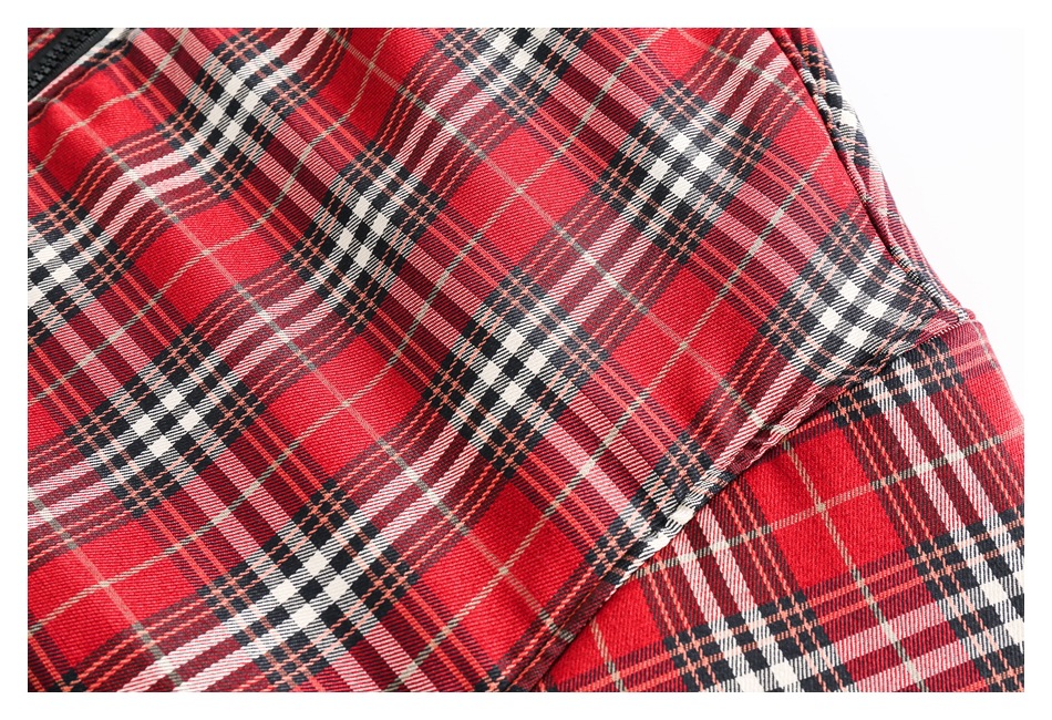 Herrenbekleidung Retro-Karierter Baumwollmantel Paar Wintermantel Männer und Frauen doppelseitiger Baumwollmantel mit Stehkragen_voghion.com